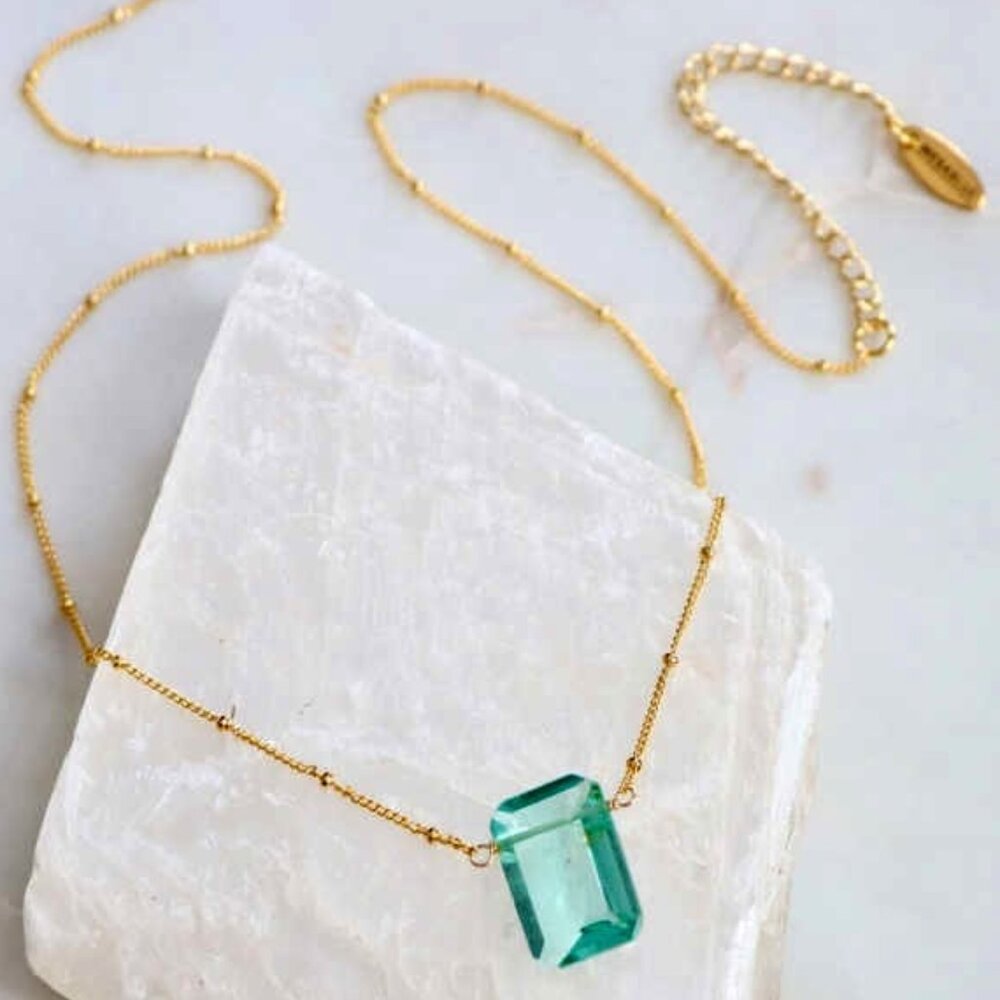 Aquamarine Quartz Necklace